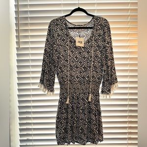 NWT Jack by BB Dakota Blue and White Print Mini Dress